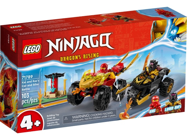 LEGO® 71789 Ninjago Verfolgungsjagd mit Kais Flitzer und Ras‘ Motorrad