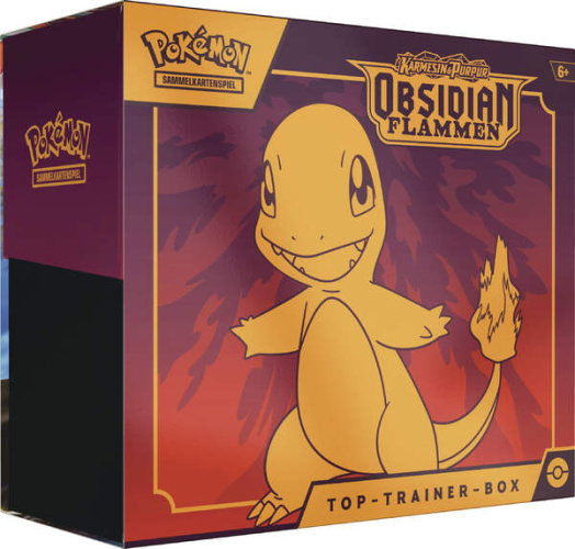 Pokemon 45725 Karmesin & Purpur Obsidian Flammen Top-Trainer Box DE