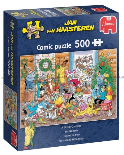 Jumbo 1110100039 Jan van Haasteren - Ein wolliges Weihnachten 500 Teile Puzzle