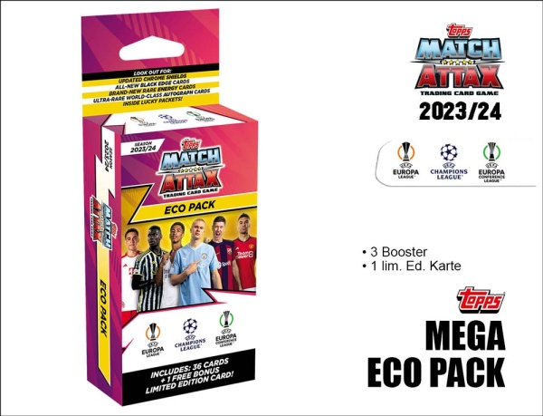 Topps 67295 Match Attax UEFA Champions League TC 2023/2024 - MEGA ECO PACK