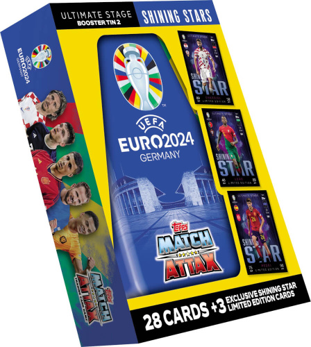 Topps 67912 UEFA EURO 2024 Match Attax – MINI TIN NR 2 Shining Stars