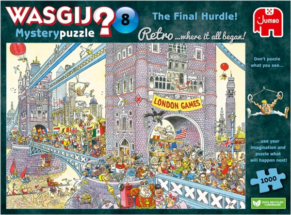 Jumbo 1110100330 Wasgij Retro Mystery 8 - Das letzte Hindernis 1000 Teile Puzzle