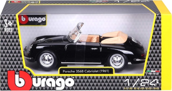 Bburago 18-22078 1:24 Porsche 356B Cabrio ´61 schwarz