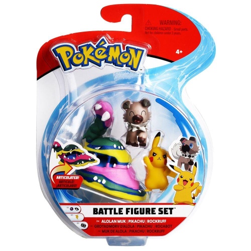 Pokémon Actionfiguren Battle Figure Set Pikachu, Zubat, Alola Sleimok