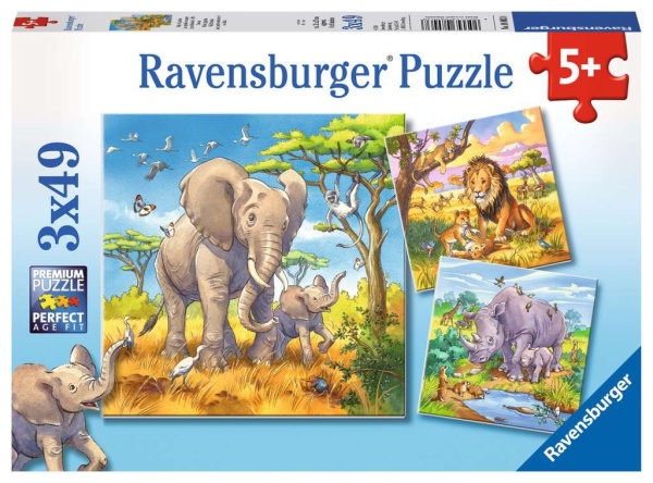 Ravensburger 08003 Wilde Giganten 3x49 Teile Puzzle