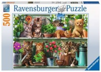 Ravensburger 14824 Katzen im Regal 500 Teile Puzzle