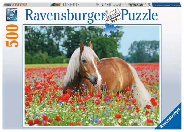Ravensburger 14831 Pferd im Mohnfeld 500 Teile Puzzle
