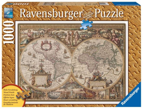 Ravensburger 19004 Antike Weltkarte 1000 Teile Puzzle
