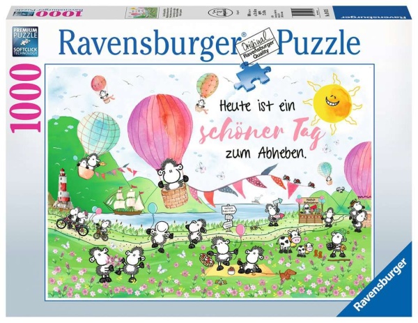 Ravensburger 19473 sheepworld Ein schöner Tag zum Abheben 1000 Teile Puzzle