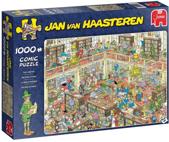 Jumbo 19092 Jan Van Haasteren - Die Bibliothek 1000 Teile Puzzle