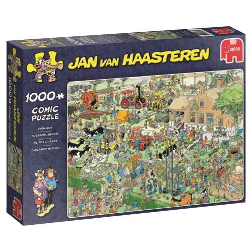 Jumbo 19063 Jan van Haasteren - Bauernhof Besuch 1000 Teile Puzzle