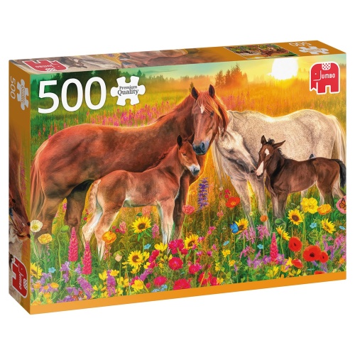 Jumbo 18851 Pferde auf der Weide 500 Teile Puzzle