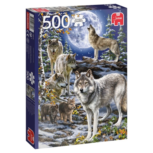 Jumbo 18845 Wolfsrudel im Winter 500 Teile Puzzle