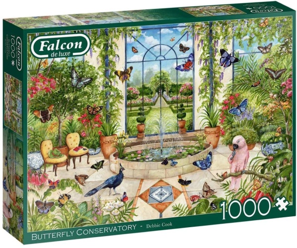 Jumbo 11255 Falcon - Butterfly Conservatory 1000 Teile Puzzle