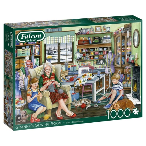 Jumbo 11273 Falcon - Granny´s Sewing Room 1000 Teile Puzzle