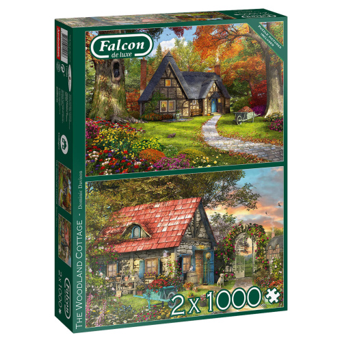 Jumbo 11294 Falcon - The Woodland Cottage 2x 1000 Teile Puzzle
