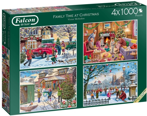 Jumbo 11269 Falcon - Family Time at Christmas 4x 1000 Teile