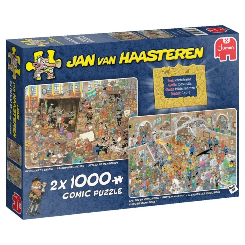 Jumbo 20032 Jan van Haasteren - Ein Ausflug ins Museum 2x 1000 Teile Puzzle