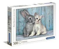 Clementoni 35004 Katze &amp; Hase 500 Teile Puzzle High Quality Collection