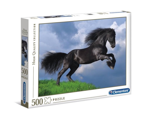Clementoni 35071 Schwarzer Friesen-Hengst 500 Teile Puzzle High Quality Collection