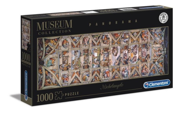 Clementoni 39498 Michelangelo - Decke der Sixtinischen Kapelle 1000 Teile Puzzle Museum Collection Panorama
