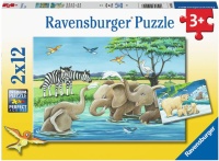Ravensburger 05095 Tierkinder aus aller Welt 2x12 Teile Puzzle