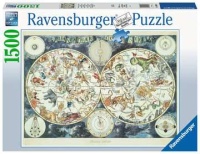 Ravensburger 16003 Weltkarte mit fantastischen Tierwesen 1500 Teile Puzzle