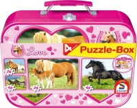 Schmidt 55588 Pferde 2x26, 2x48 Teile Puzzle-Box im...