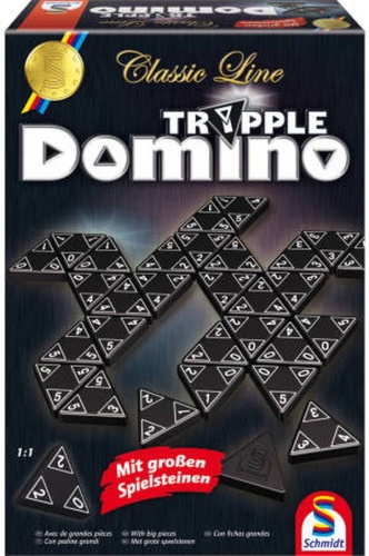 Schmidt 49287 Classic Line, Tripple Domino Familienspiel - Classic Line