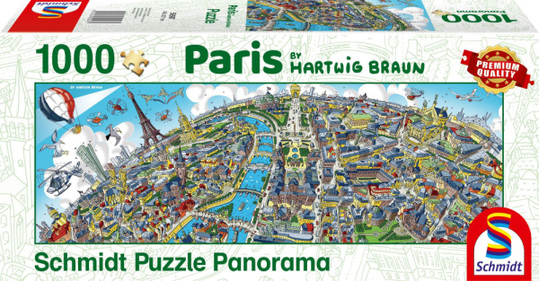 Schmidt 59597 Stadtbild Paris Hartwig Braun 1000 Teile Puzzle