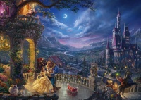 Schmidt 59484 Disney Die Sch&ouml;ne und das Biest, Tanz im Mondlicht Thomas Kinkade 1000 Teile Puzzle