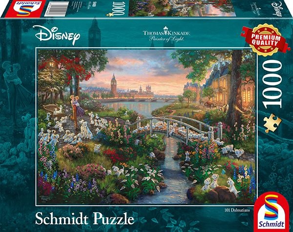 Schmidt 59489 Kinkade - Disney 101 Dalmatiner 1000 Teile Puzzle