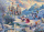 Schmidt Spiele 59671 Disney Die Schöne und das Biest, Zauberhafter Winterabend Limited Christmas Edition Thomas Kinkade 1000 Teile Puzzle