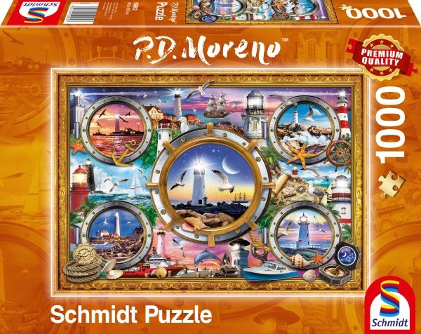 Schmidt Spiele 59902 P.D. Moreno - Leuchttürme 1000 Teile Puzzle