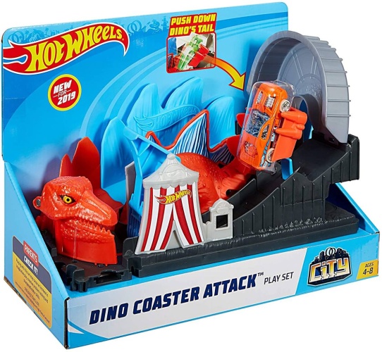 Mattel GBF93 Hot Wheels Dino Achterbahn-Attacke