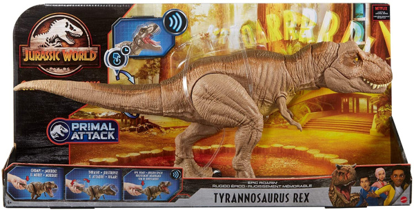 Mattel GJT60 Jurassic World Bruellender Kampfaction T-Rex