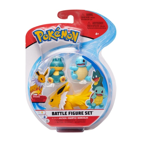 Pokemon Battle Figure Set Blitza, Schiggy, Mampfaxo