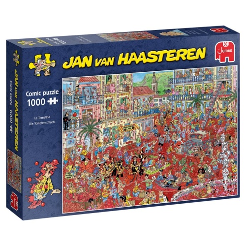 Jumbo 20043 Jan van Haasteren - La Tomatina - Die Tomatenschlacht 1000 Teile Puzzle