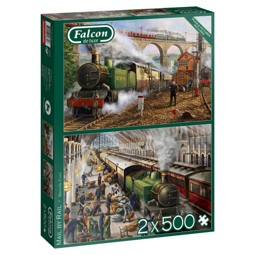 Jumbo 11331 Falcon - Mail by Rail 2x 500 Teile Puzzle