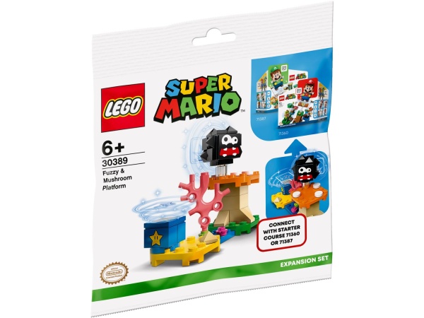 LEGO® 30389 Super Mario Fuzzy & Pilz-Plattform – Erweiterungsset Polybag