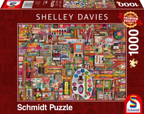Schmidt 59698 Vintage Künstlermaterialien 1000 Teile Puzzle