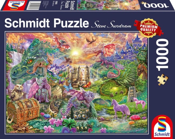 Schmidt 58966 Verzaubertes Drachenland 1000 Teile Puzzle