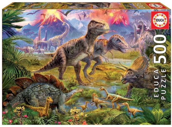 Educa 15969 Dinosaurier Treffen 500 Teile Puzzle