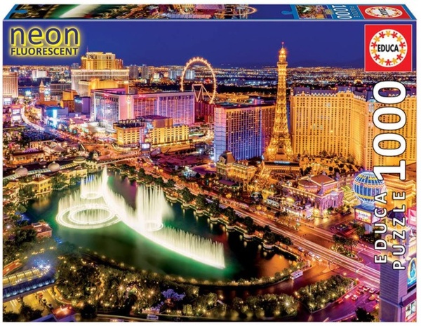 Educa 16761 Las Vegas 1000 Teile Nachtleuchtpuzzle
