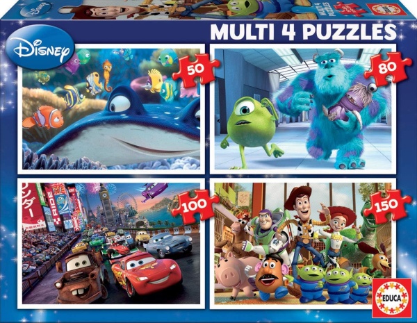 Educa 15615 Pixar Filme 380 Teile 4in1 Puzzle