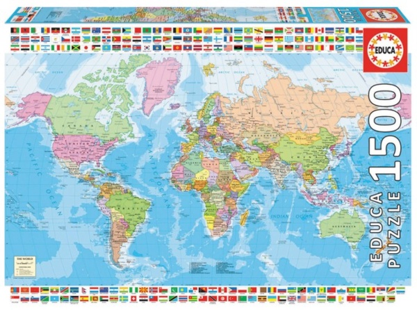 Educa 18500 Politische Weltkarte 1500 Teile Puzzle