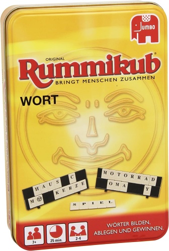 Jumbo 03974 Original Rummikub Wort Kompakt in Metalldose