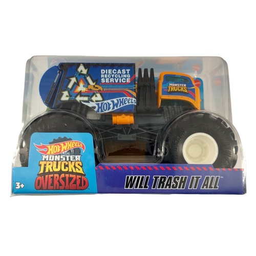 Mattel GTJ43 Hot Wheels Monster Trucks 1:24 Die-Cast Garbage Truck