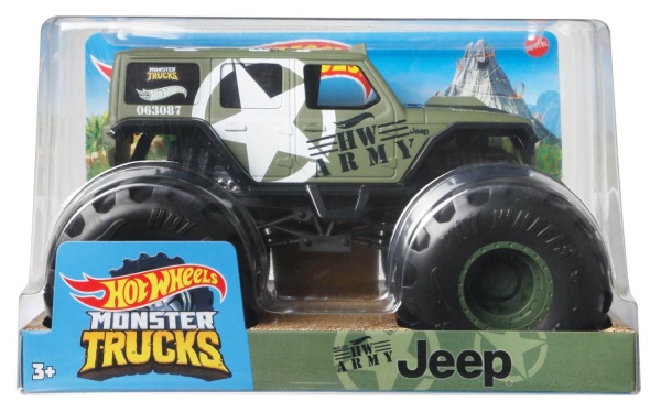 Mattel GWL00 Hot Wheels Monster Trucks 1:24 Die-Cast 2018 Jeep Wrangler