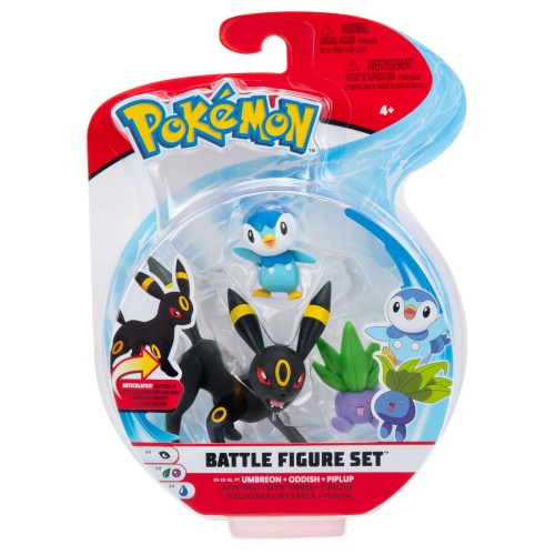 Pokemon Battle Figure Set Nachtara, Myrapla und Plinfa